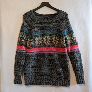 American Eagle Outfitters Black Multicolor Sweater 90's Y2K Top Small Leggings